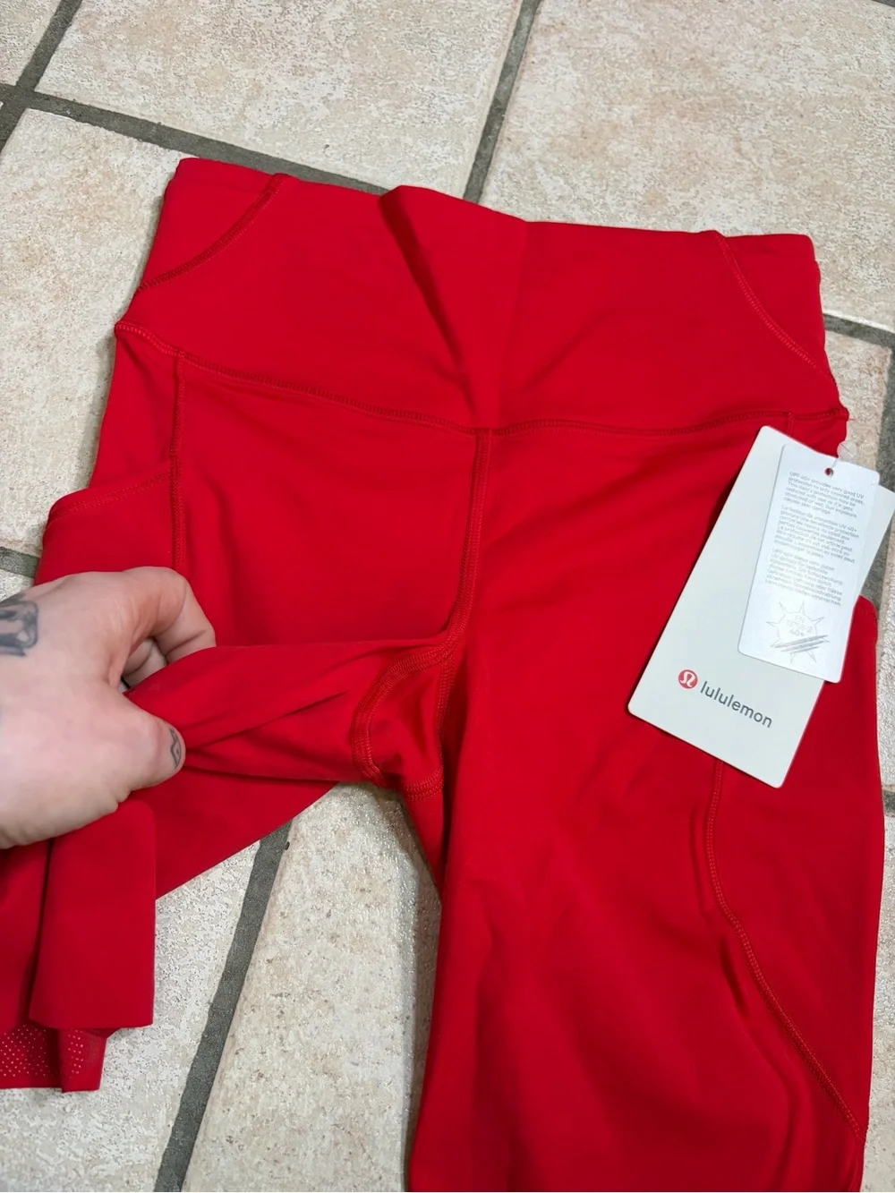 NWT Lululemon Fast and Free High-Rise Short 8” *Pockets (Oxford Red) Size 4